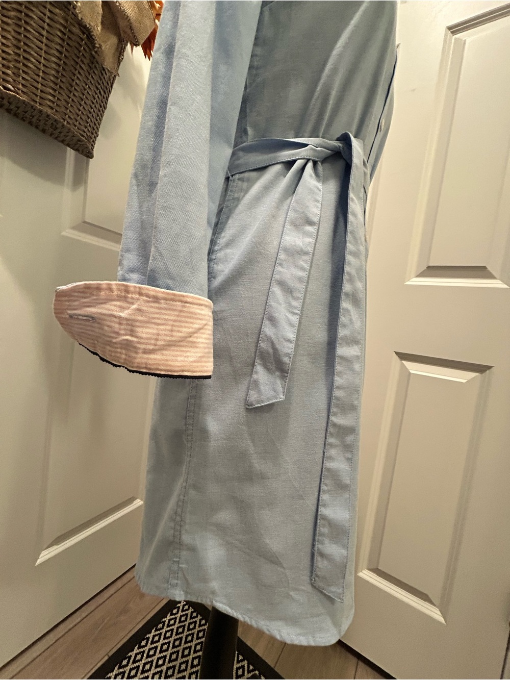 U.S. Polo Assn. Women’s Blue Oxford Shirt Dress NWT Small - Picture 6 of 14